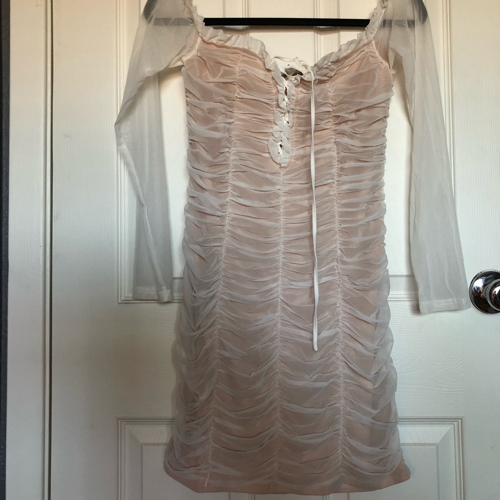 Maura mesh dress white